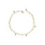 18k yellow gold "Popsicle Stick" link bracelet, hand-fabricated, with blue sapphire beads and a lobster clasp. Bracelet is 7.5" long.