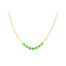 Petite Textile Emerald necklace, 1.25 cttw. Beads are 4mm, on an 18K gold adjustable chain (16"-18").