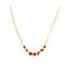 Petite Textile ruby necklace with approximately 1 cttw. Beads are 4mm (3/16"), on an 18K gold adjustable chain (16"-18").