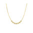 Petite Textile silver diamond necklace with approximately .70 cttw. Beads are 4mm, on an 18K gold adjustable chain (16"-18").