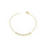Petite Textile freshwater pearl bracelet, approximately 0.65 cttw, chain is 18k yellow gold and is ___" long.