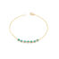 Petite Textile turquoise bracelet, approximately 0.7 cttw, chain is 18k yellow gold and is ___" long.