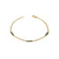 Textile Station blue diamond bracelet, approximately 0.7 cttw, chain is 18k yellow gold and bracelet is ___" long.