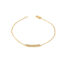 Textile Row silver diamond station bracelet, approximately 0.5 cttw, chain is 18k yellow gold and is ___" long