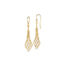 Textile drop freshwater pearl earrings, approximately 1.6 cttw, chain is 18k yellow gold and is ___" long