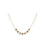 Petite Textile black diamond necklace, 0.7 cts, chain is 18k yellow gold and is __" long.