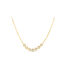 Petite Textile freshwater pearl necklace, approximately 0.65 cts, chain is 18k yellow gold and is ___" long.