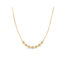 Petite Textile silver diamond necklace, 0.7 cttw, chain is 18k yellow gold and is __-" long.