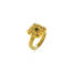 square ring with cushion cut brown diamond and champagne diamonds