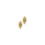 Diamond shaped stud earrings with pavé-set diamonds, 0.24 cttw, in 18k yellow gold. Earrings are 7/16" long x 1/4" wide (11 x 6mm).