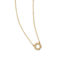 18k yellow gold circular pendant with 12 vs diamonds, 0.38 cttw, Pavé-set in adjoining trillion settings on a 17" long chain. Pendant is 5/8" in diameter (16mm).