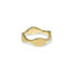 Double curve stacking ring in 18k yellow gold with a satin finish. Ring is 1/4" wide (6mm) and is a size 7.