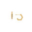 Eclipse huggie earrings in 18k yellow gold with vs diamonds, 0.29 cttw, earrings are on posts and are 5/8" diameter (16mm).