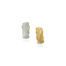 Spur huggie diamond earrings with a reversible lever back setting, one side is 18k yellow gold and the other side is 18k white gold with pavé-set diamonds on both sides, .72 cttw, with a heavy silk finish. Earrings are 1/4" wide x 5/8" diameter (6 x 16mm).