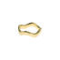 Thick curve stacking ring in 18k yellow gold with a high polished finish, ring is 1/8" wide (3mm) and is a size 7.25