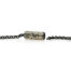 Vario spring style clasp with oxidized sterling silver, 12k yellow gold, and white (G) diamonds vsi, 0.23 cttw. Clasp is to be used with Vario style chains or strands, and is 1.1" long with a diameter of 0.4".