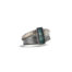 Aquamarine ring in oxidized sterling silver, 2.62 cttw, in a stacked vertical setting. Ring is a size 9.75.