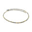Gray diamond bead necklace, 15.28 cttw, with oxidized sterling silver and 18k yellow gold spacers. Necklace is 17.1" long.