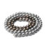 Double strand AAA+ Tahitian pearl necklace, 10-11mm, graduating in color from silver-grey to copper-brown, total length 37". Necklace can be split into 2 necklaces, 17.3" and 19.7" with two pearls fashioned into Vario clasps. Clasps can be interchanged with other Vario clasps.