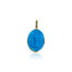 18k yellow gold crownwork pendant with pointed claw setting and carved Kingman turquoise anchor, 5.36 cts, with a hinged bale. Pendant measures 1.2" x .6".