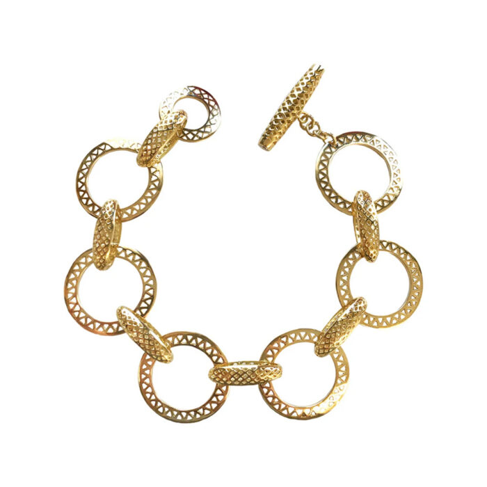 crownwork round and oval link bracelet