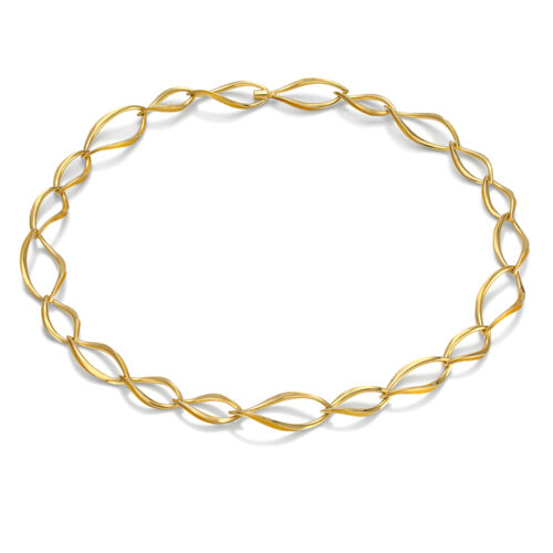 Nested Marquise necklace in 18k