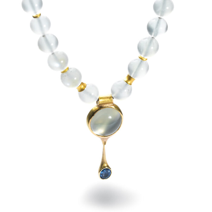 moonstone and sapphire necklace