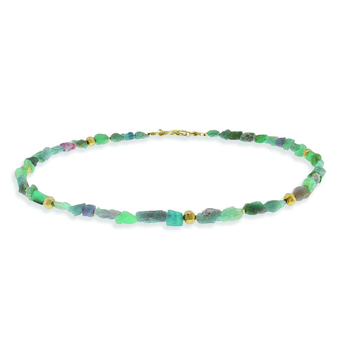 natural Paraiba tourmaline crystal necklace