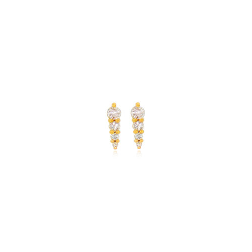 inverted 4 diamond stud earrings