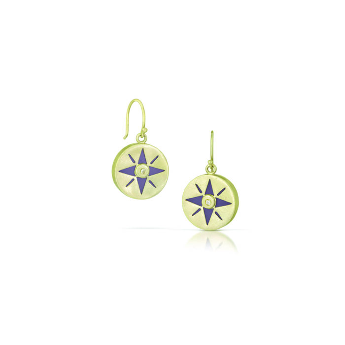 Wanderer earrings with Fluorite