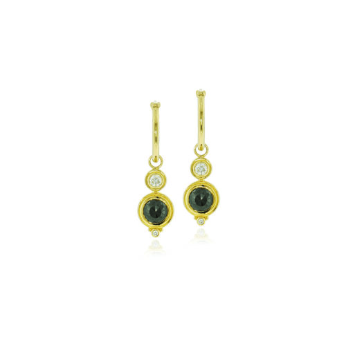 rose cut black diamond earrings