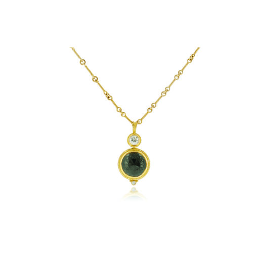 Rosecut black diamond pendant