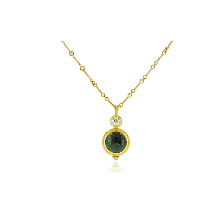 Rosecut black diamond pendant