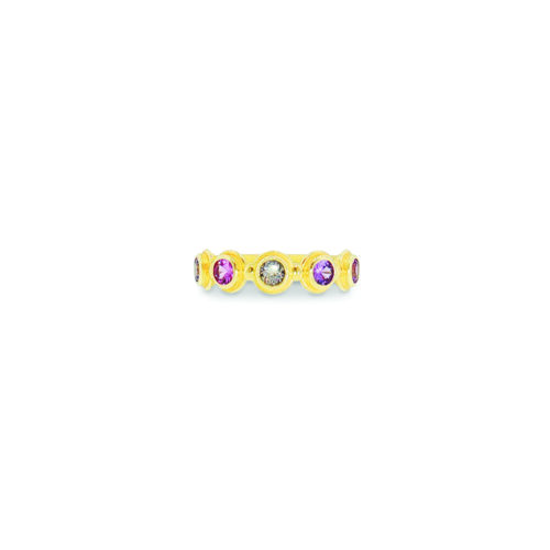 Desert ring with pink sapphires