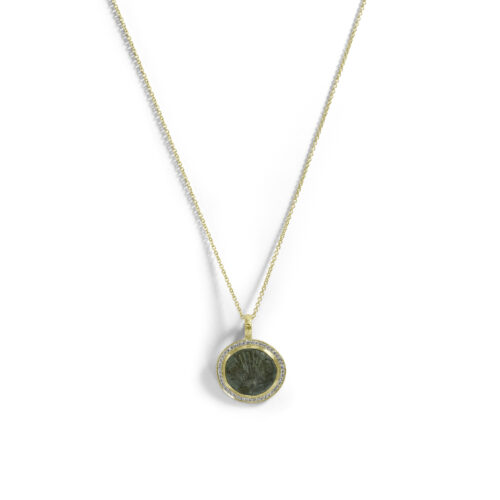 shell coin pendant