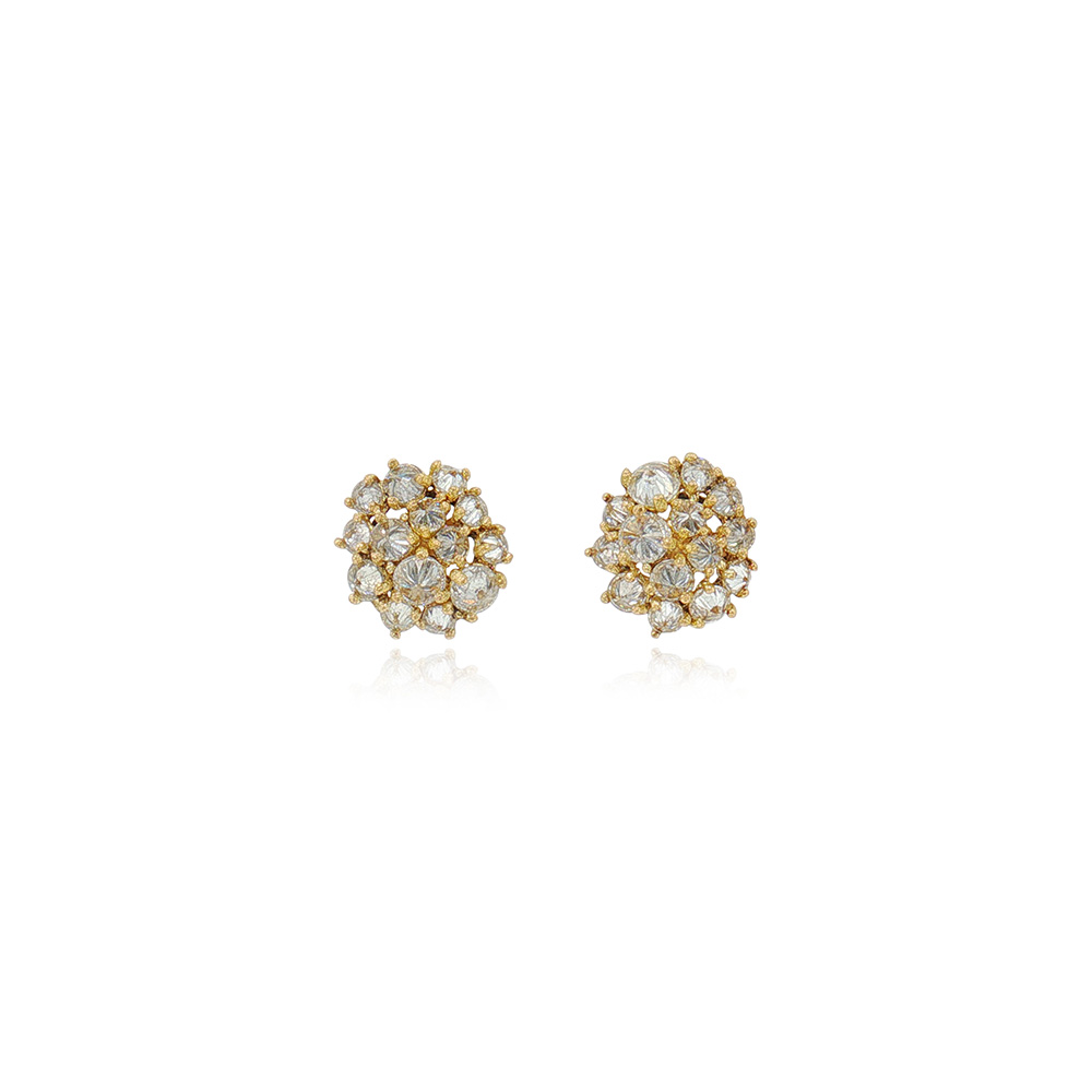 Inverted Diamond Cluster earrings