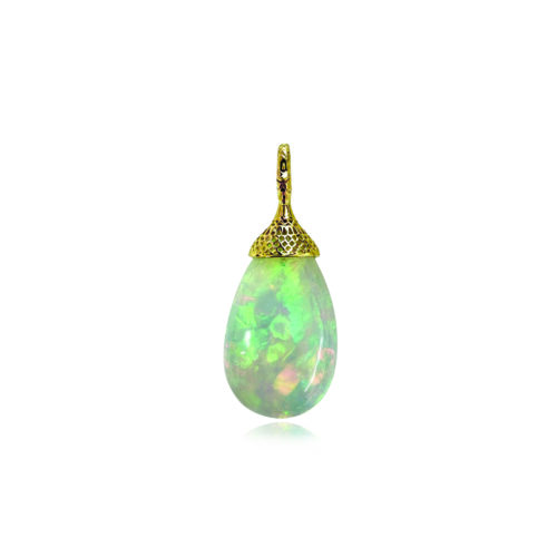 crownwork pendant with large ethiopian opal