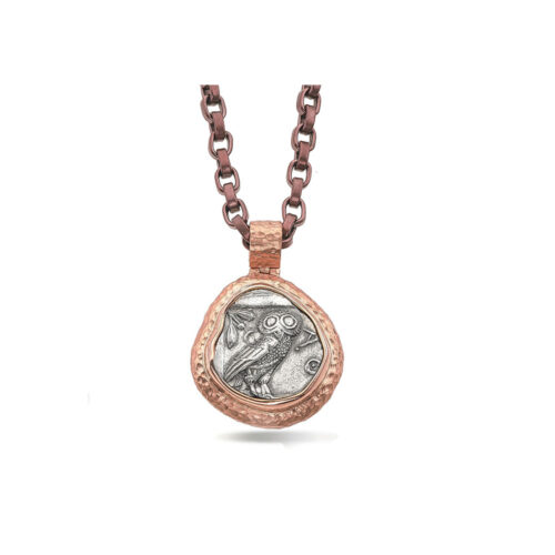 owl of athena coin pendant