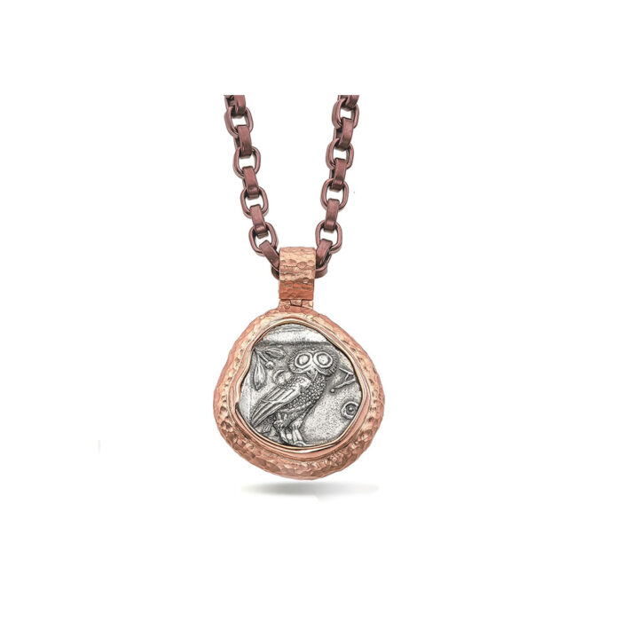 owl of athena coin pendant